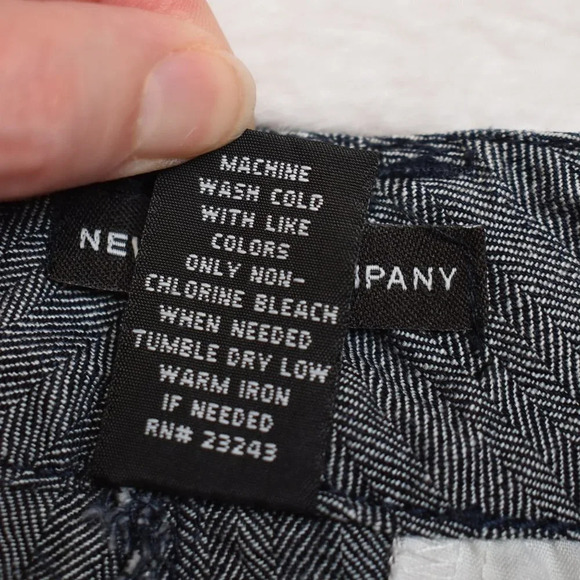 New York & Company Sz 8 Wide Leg Mid Rise Dark Wash Denim Pants 100% Cotton Y2K - Picture 11 of 15